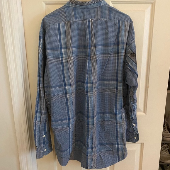 Blue multicolor plaid polo by Ralph Lauren men’s XL - Picture 2 of 3